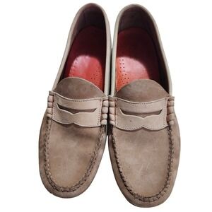 G.H. Bass Weejuns Mens 10D Tan Suede Penny Loafers Classic Preppy Ivy Academia